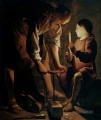 Christus im Tischler Shop Kerzenlicht Georges de La Tour